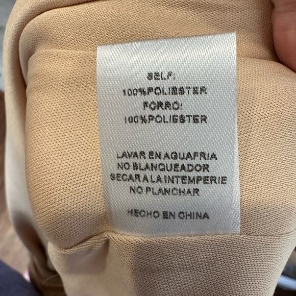 C. Luce Gold Champagne Sequin Mini Dress WMNS S Partywear V-neck Pleated Cap Sl - Picture 5 of 7